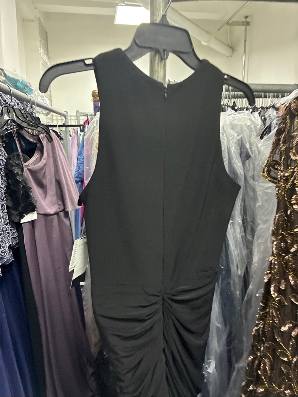 Betsy & Adam NWT Black Ruched Sleeveless Evening Gown Formal SZ 6P GALA Evening - Picture 13 of 15